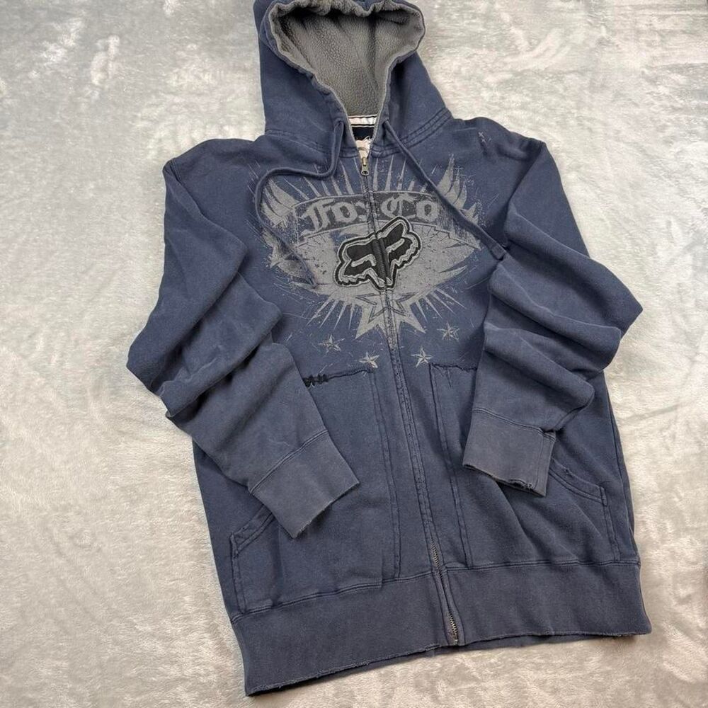 Fox-racing Men's Blue and Navy Hoodie